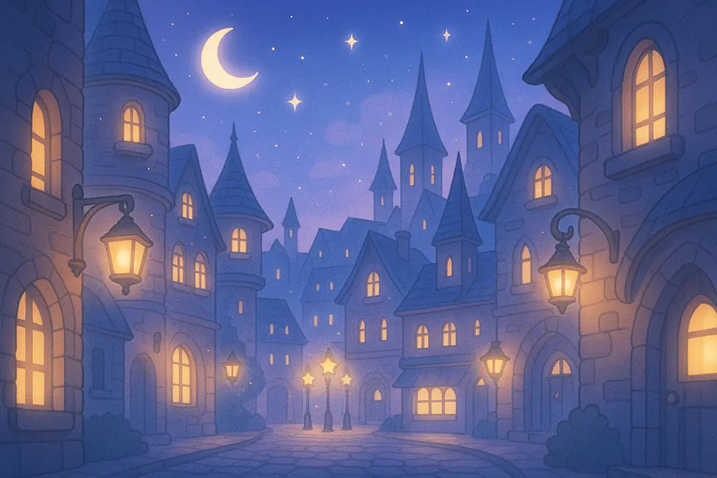 誰もいない不思議な魔法の街