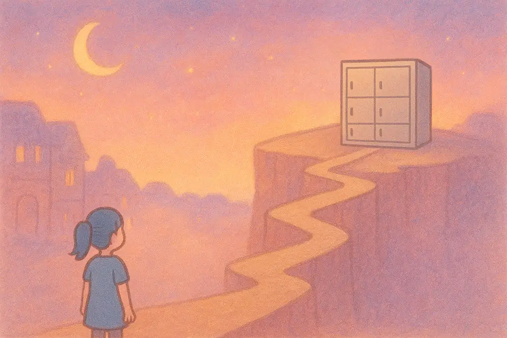 宅配ボックスまでの道が険しすぎて立ち尽くす女性