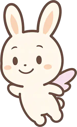 空を飛ぶうさぎ妖精、チャッピーのイラスト